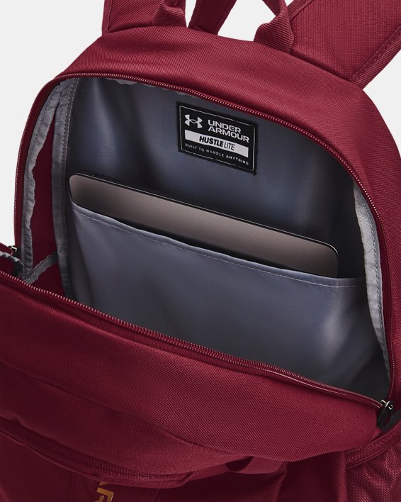 UA Hustle Lite Backpack, Red, pdpMainDesktop image number 3